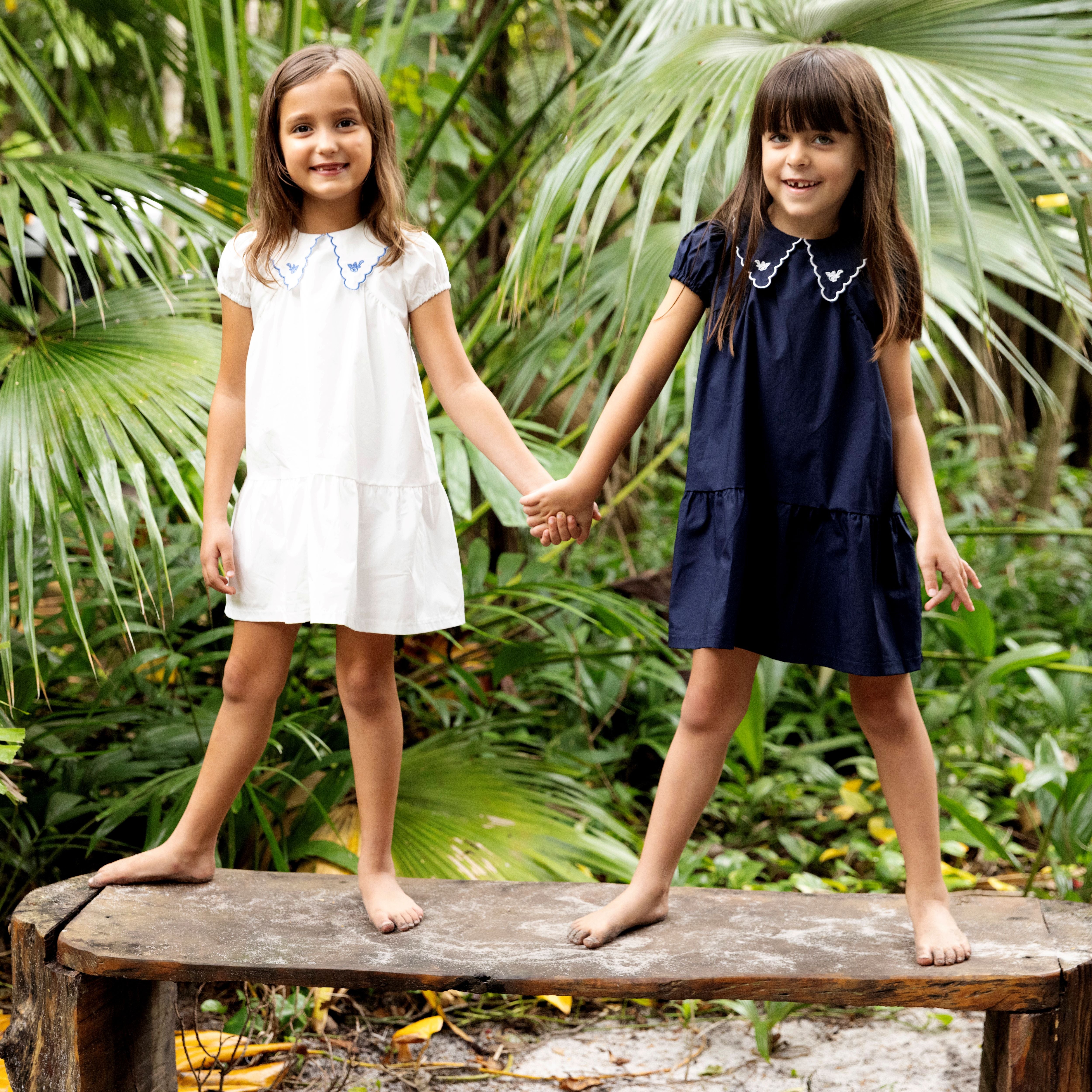 Embroidered Collar Dress