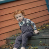Printed Mockneck & Overalls Set
