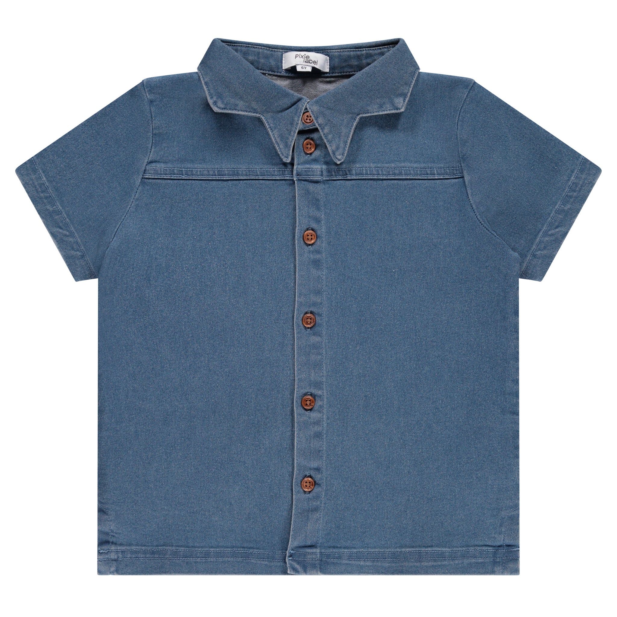 Star Collar Denim Shirt