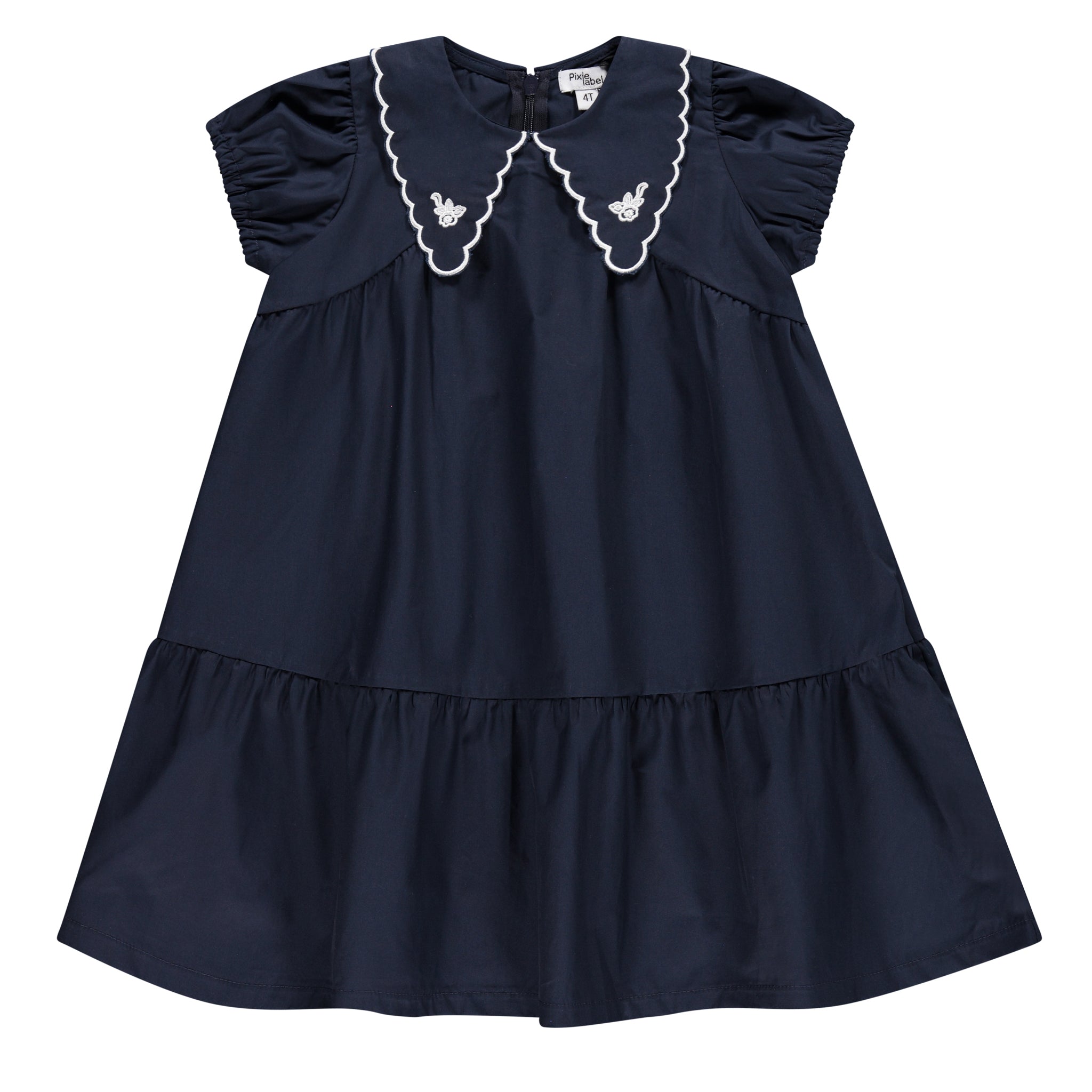 Embroidered Collar s/s Dress