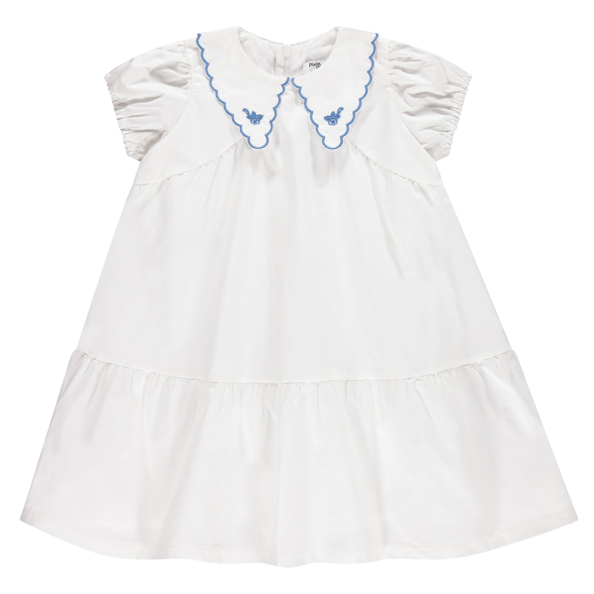 Embroidered Collar s/s Dress