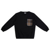 Plaid Pocket Sweatshirt