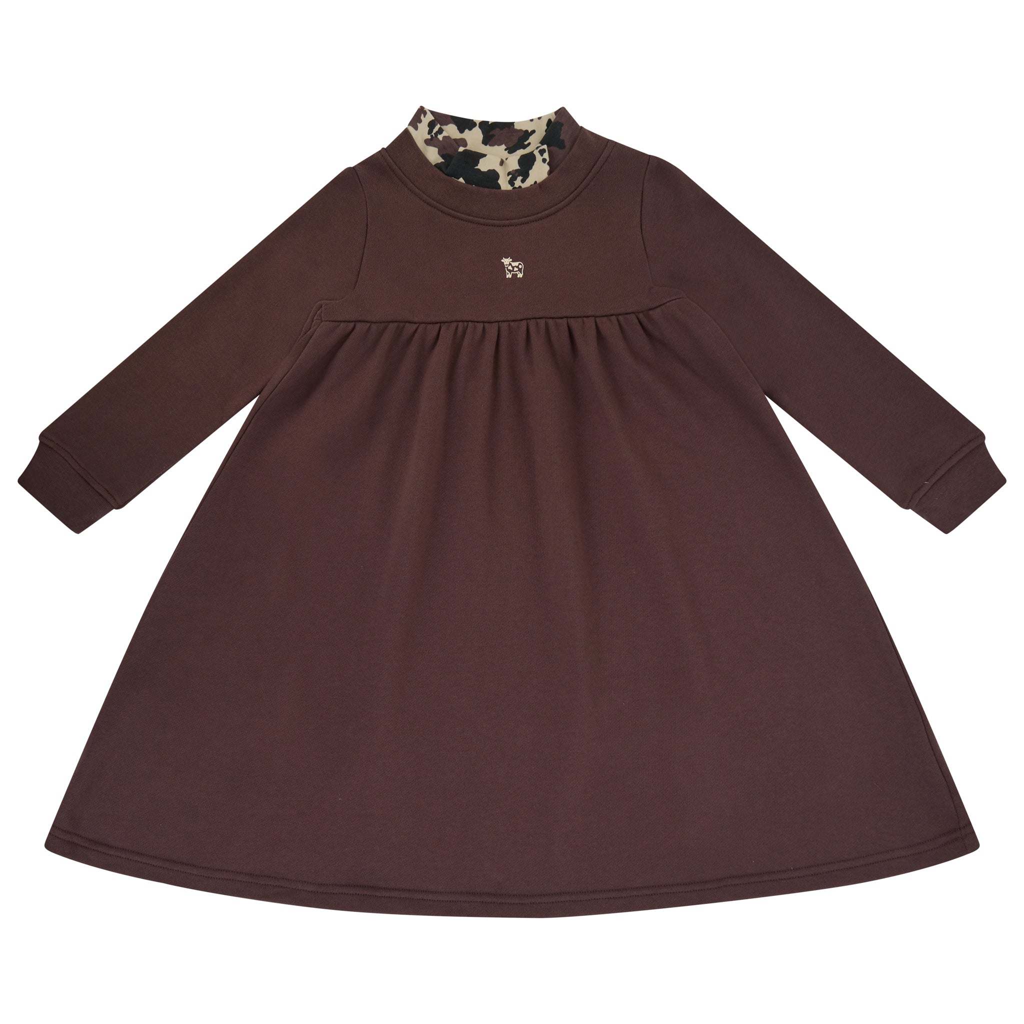 Printed Mock Neck Dress