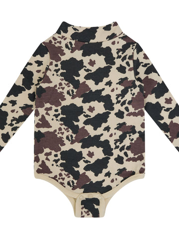Printed Mockneck & Overalls Set