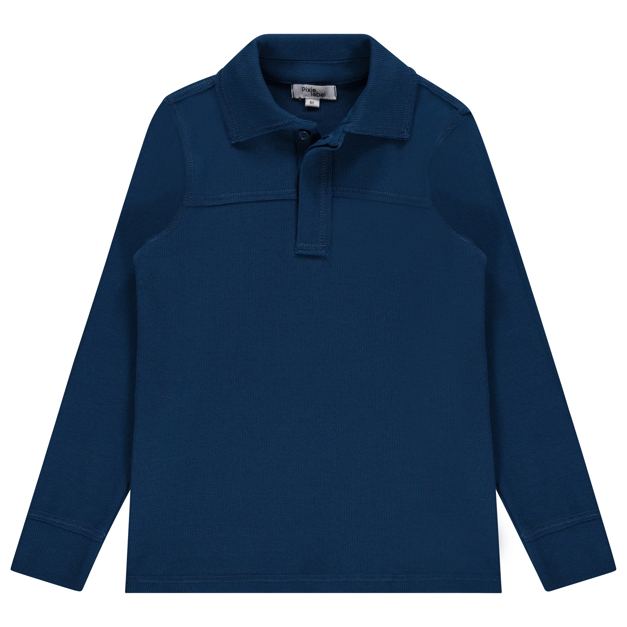 Flatlock Stitch Ribbed Polo