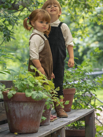 Velour Pinafore Overalls