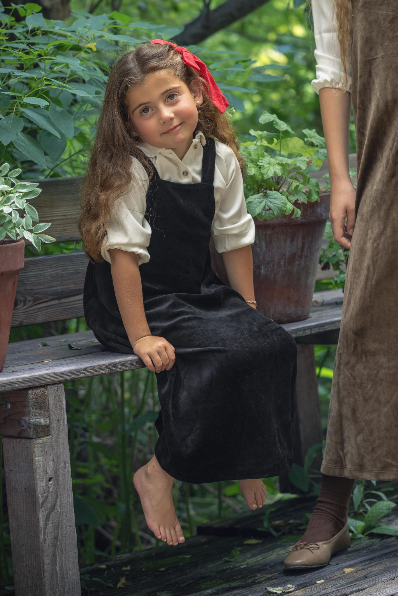 Velour Pinafore Maxi